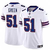 Men & Women & Youth Buffalo Bills #51 Kendrick Green White 2025 F.U.S.E. Vapor Untouchable Limited Stitched Jersey,baseball caps,new era cap wholesale,wholesale hats